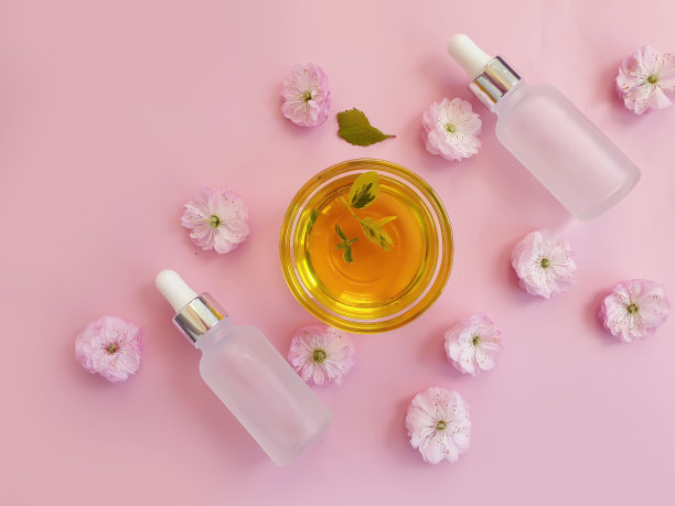 彩妆膏，橙色背景图片下载