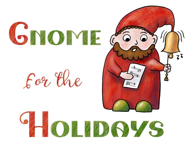 手绘的圣诞矮人与铃铛唱颂歌。可爱的剪纸小精灵为节日贺卡，邀请，标签。有趣的卡通人物圣诞老人助手孤立在白色图片下载