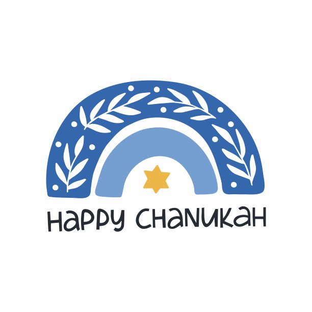 光明节矢量庆祝印刷。犹太节日贺卡。图片下载