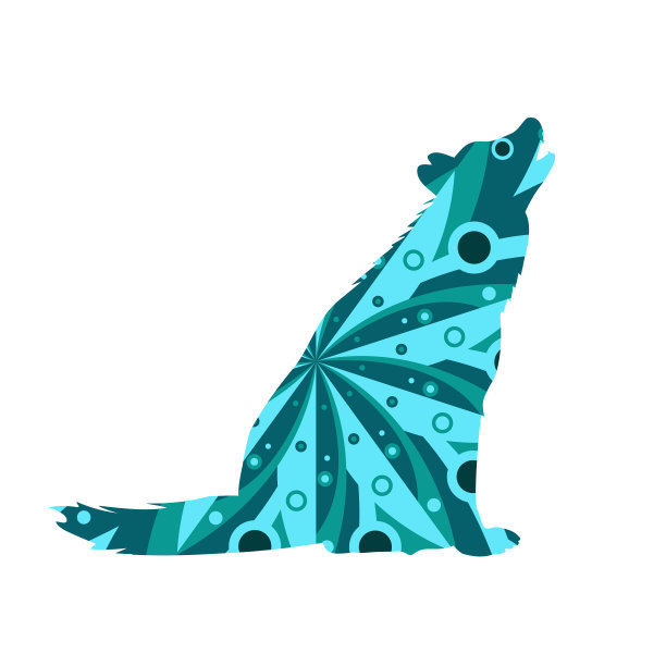 轮廓的狼图片下载