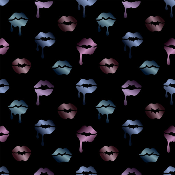 唇滴闪亮无缝图案图片下载