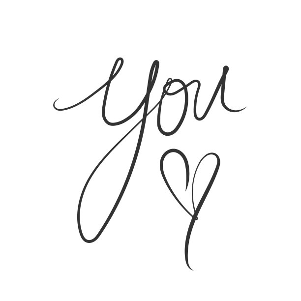 抽象的爱的象征。我爱你的名言。连续线艺术绘制矢量插图。图片下载