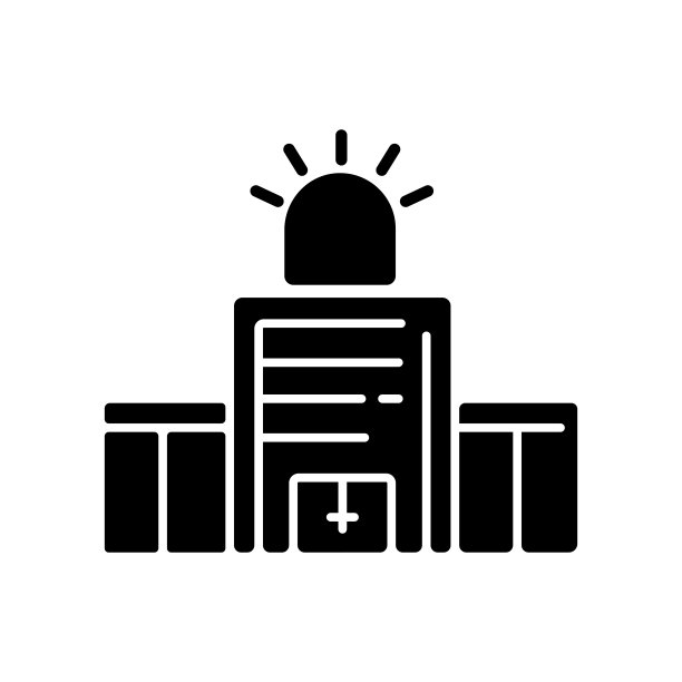 走进诊所黑色字形图标图片下载