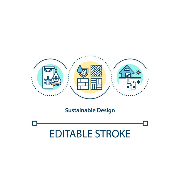 可持续设计概念图标图片下载