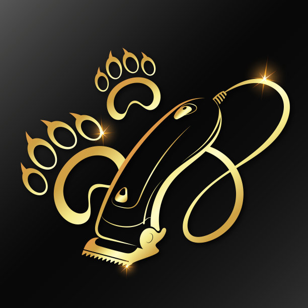 宠物美容金符号图片下载