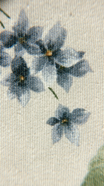 蓝色印花花朵图片下载