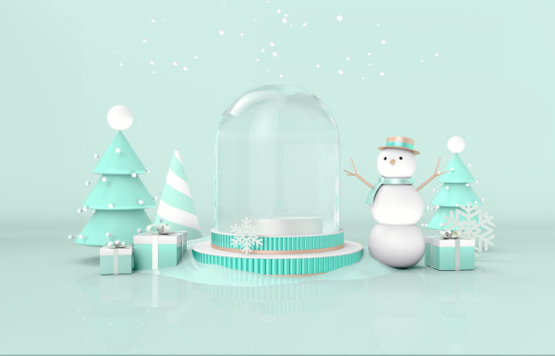 圣诞讲台背景产品展示。图片下载