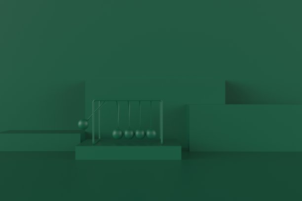 经典的牛顿摇篮3d渲染图像图片下载