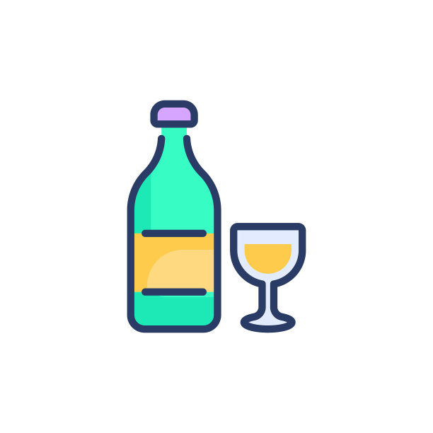 矢量葡萄酒图标标志图片下载