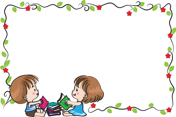 矢量卡通学生具有边境背景教育图片下载