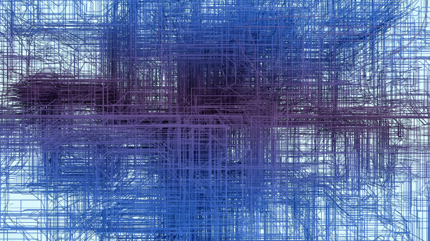 3D缠结网络线未来技术背景图片下载