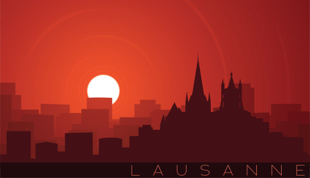 洛桑低太阳天际线场景图片下载