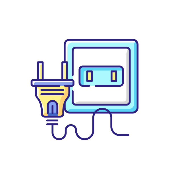 电源插座RGB颜色图标图片下载