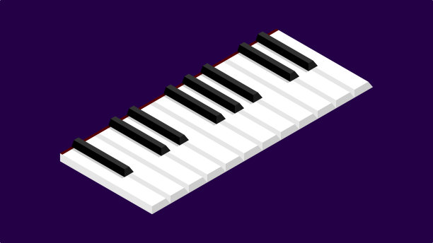 等距八度钢琴键盘。图片下载