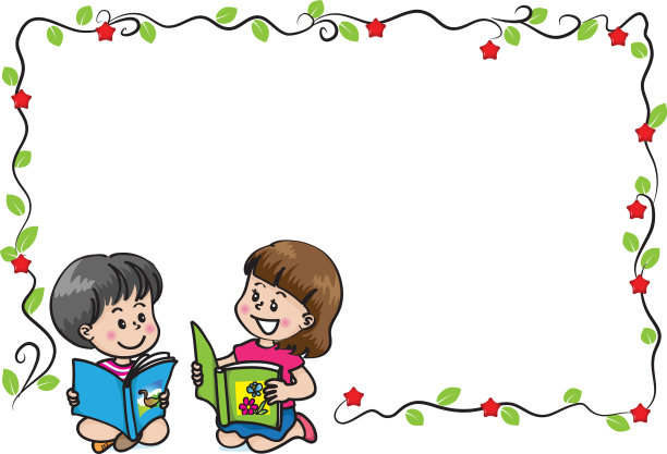 矢量卡通学生具有边境背景教育图片下载