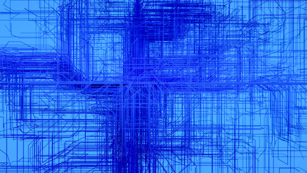 3D缠结网络线未来技术背景图片下载