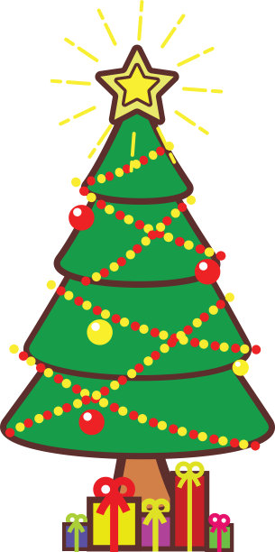 简单的卡通圣诞树图片下载