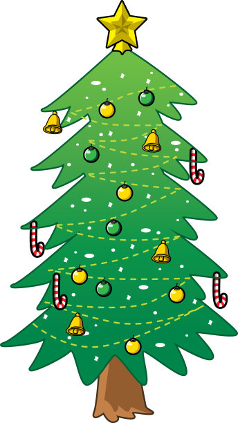 简单的卡通圣诞树图片下载