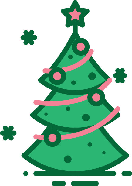 简单卡通圣诞树图片下载