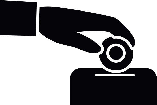 慈善剪影风格图标设计图片下载