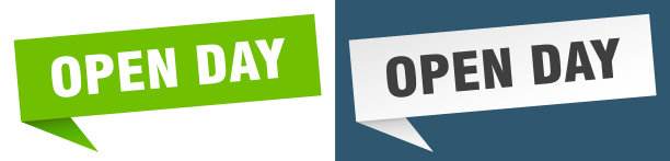 开放日横幅开放日演讲气泡标签集图片下载