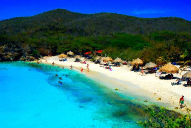 大Knip或Knip海滩(库拉索岛)图片下载