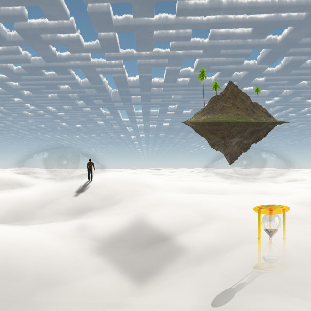 超现实的漂浮岛图片下载