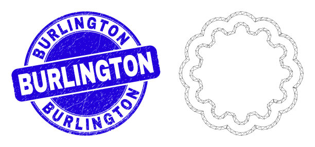 蓝色的刻痕伯灵顿邮票和网内网图片下载