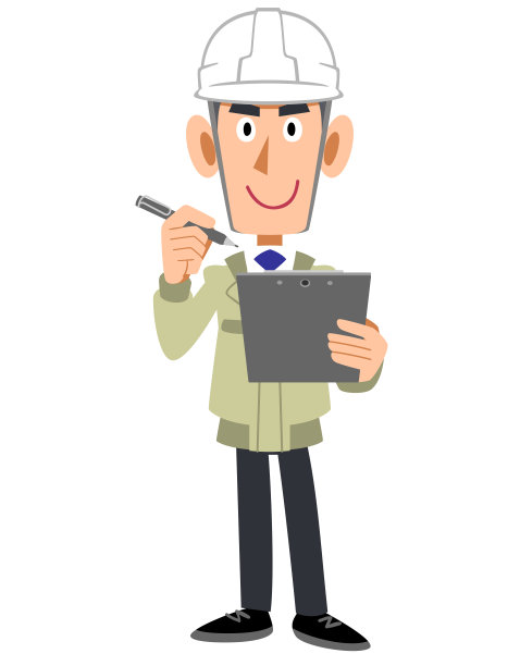 工地施工人员拿着剪贴板和笔图片下载