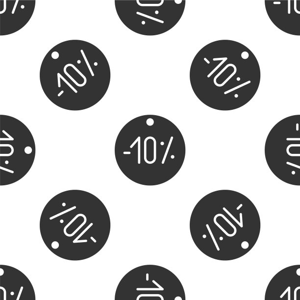 灰色百分之十折扣标签图标孤立图片下载