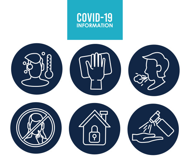 COVID-19教育信息图表图标图片下载