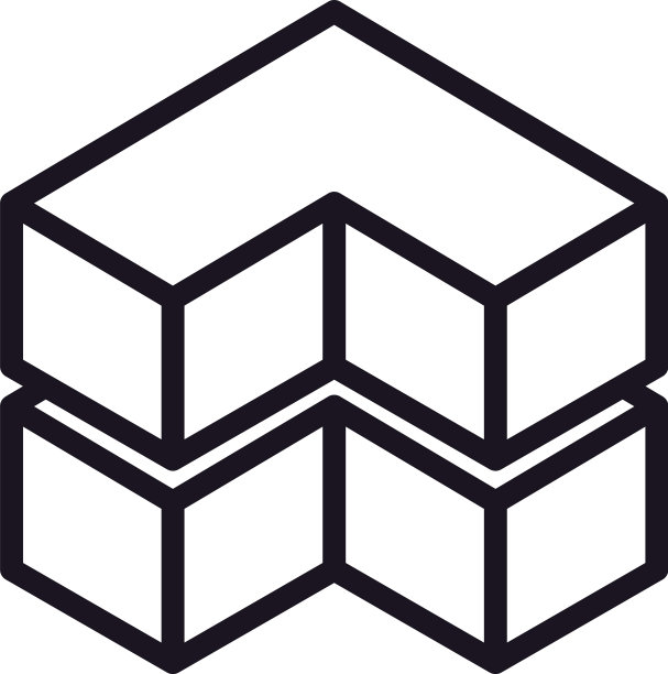 几何和抽象的三维立方体线条风格图标图片下载