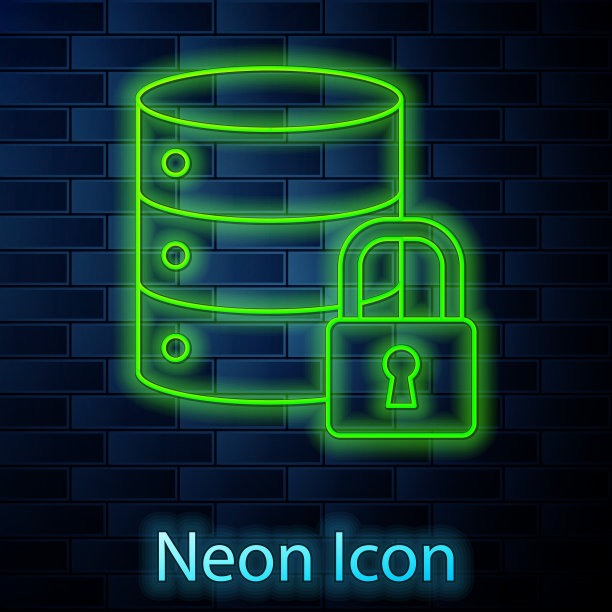 发光霓虹行服务器安全封闭图片下载