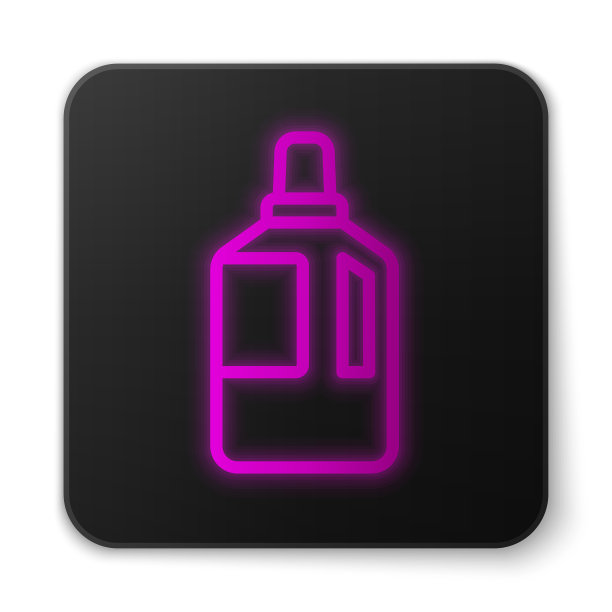 发光的霓虹线织物柔软剂图标隔离图片下载