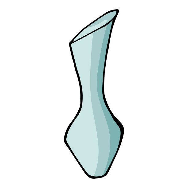 手绘涂鸦花瓶轮廓素描颜色图片下载