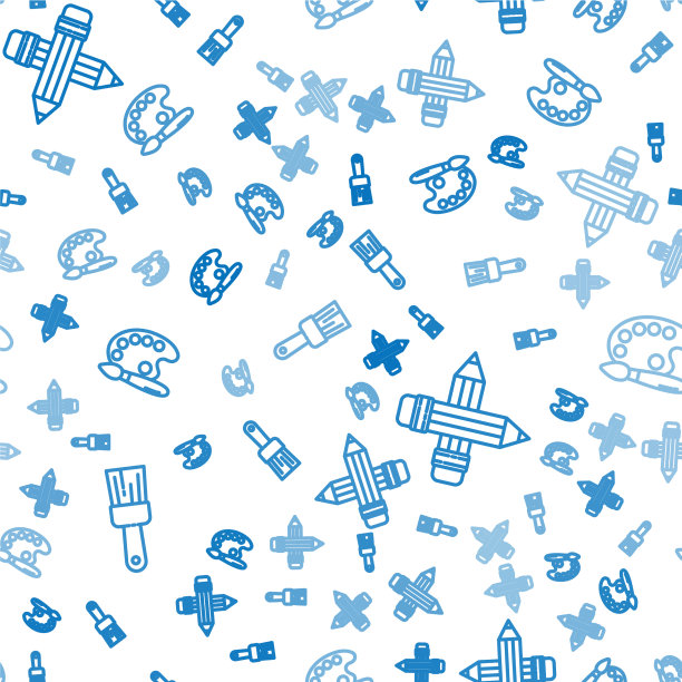 设置线、油漆、笔刷、铅笔和橡皮擦图片下载