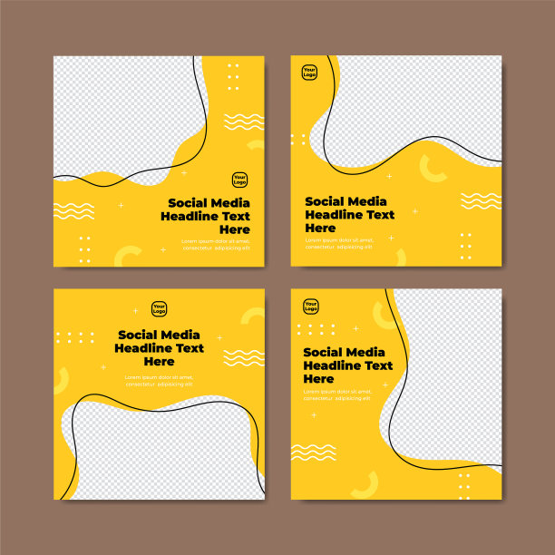 社交媒体帖子模板图片下载