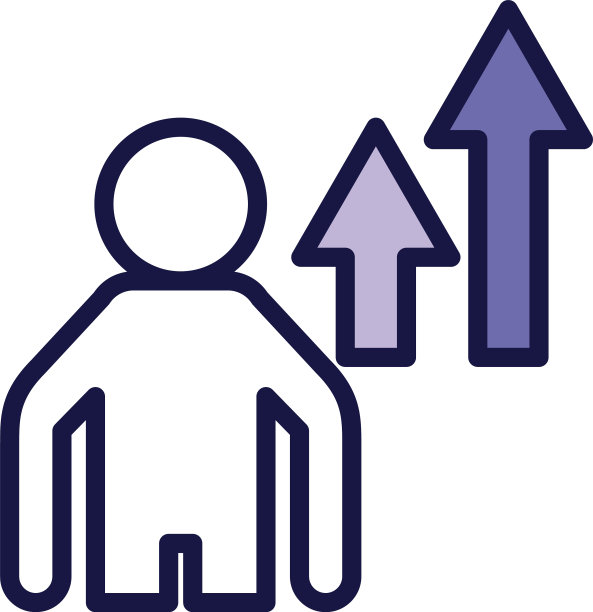 人形头像具有箭头线条样式的图标图片下载