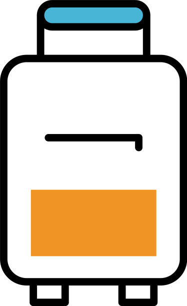 旅行箱填充风格图标图片下载