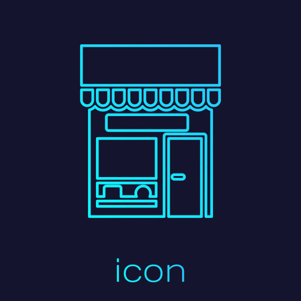 绿松石线购物大楼或市场商店图片下载