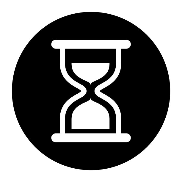 白色背景上隔离的沙漏图标设计图片下载