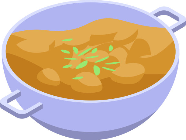 印度allo咖喱图标等距风格图片下载