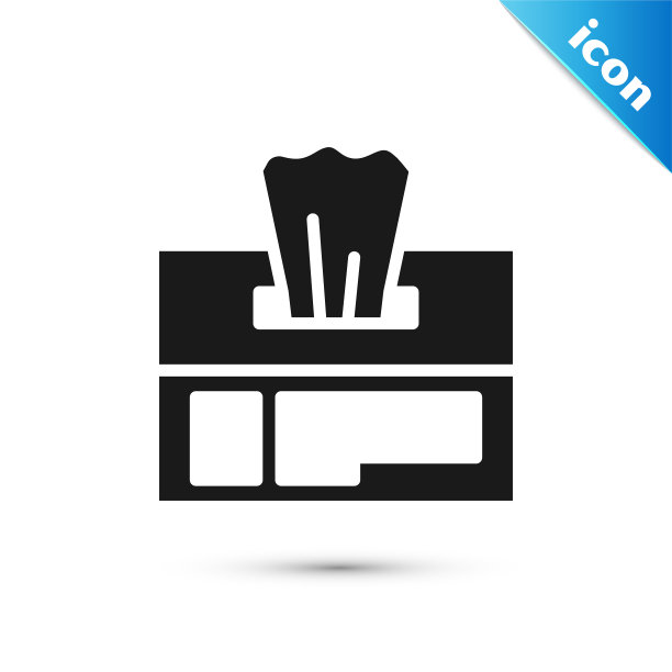 灰色湿擦拭包图标隔离在白色图片下载