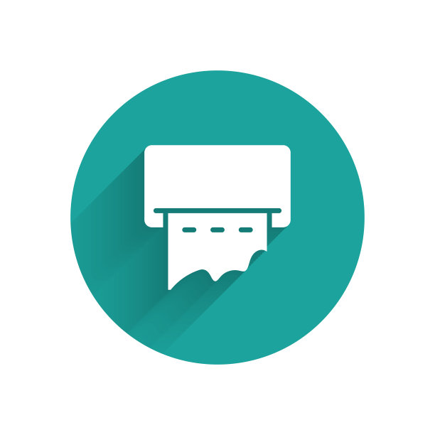 白色的纸巾机在墙上图标隔离图片下载