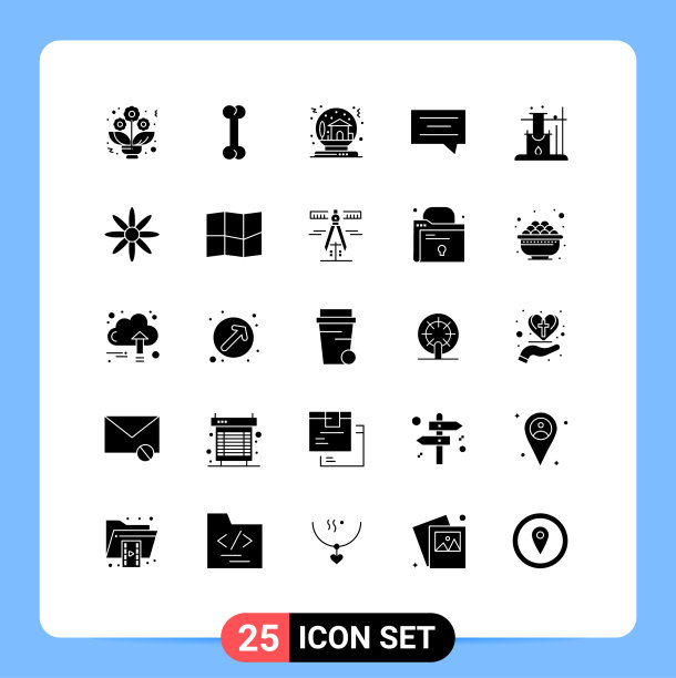现代设置了25个立体象形文字和符号等图片下载