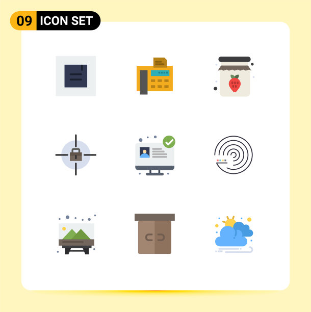 9 .平面色彩概念的网站，移动和应用程序图片下载