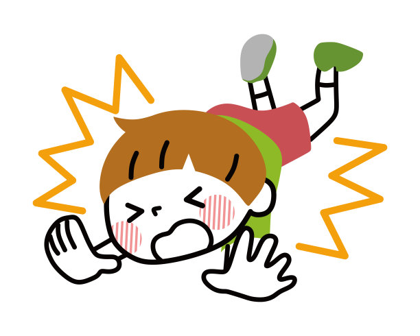 一个孩子受伤的插图。图片下载