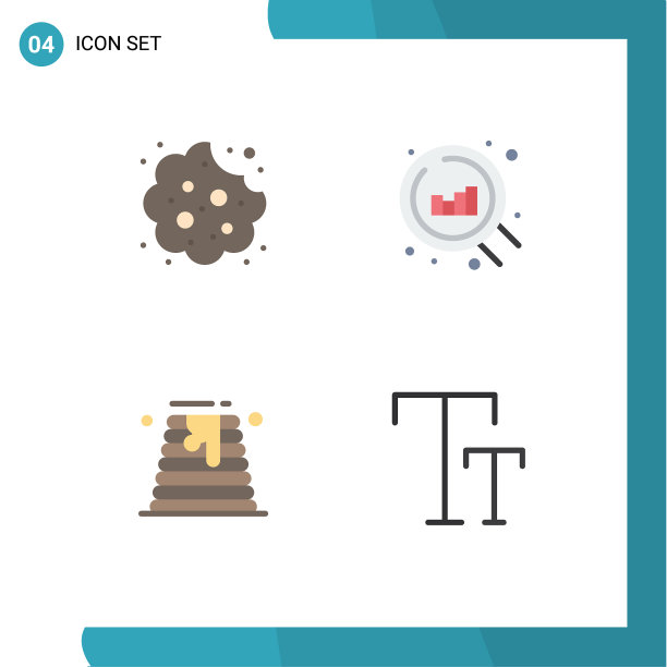 4 .用户界面平面图标包现代标识图片下载