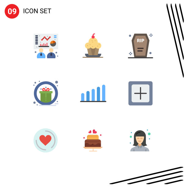 设置9个商业平面颜色包图片下载