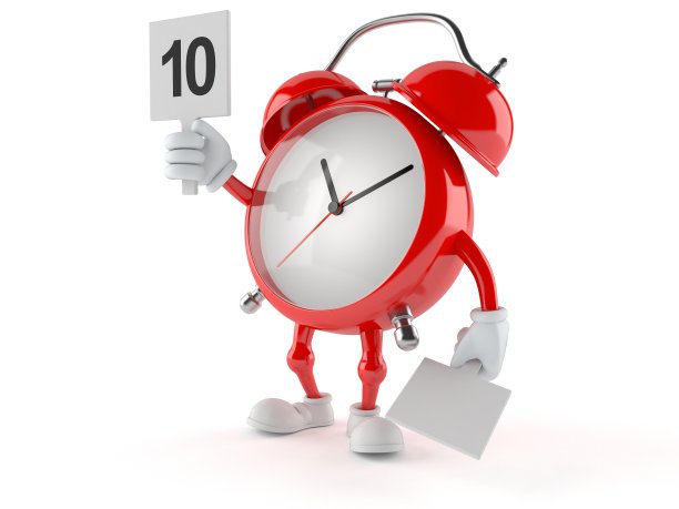 闹钟字符与评级编号图片下载